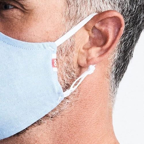 The Wake Up & Fight Mask 3 Pack - Light Blue Oxford