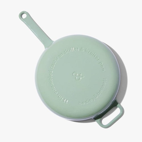 Enameled Cast Iron Skillet Pan - Shiso Green 11"