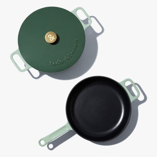 3-Piece Enameled Cast Iron Set - Shiso Green