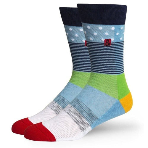 Wake Up and Fight Sock - Blue Stripe