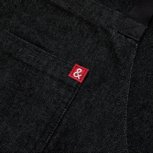 Abalone Black Denim Crossback Apron