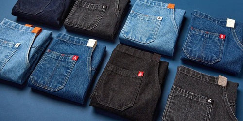 Abalone Black Denim Crossback Apron