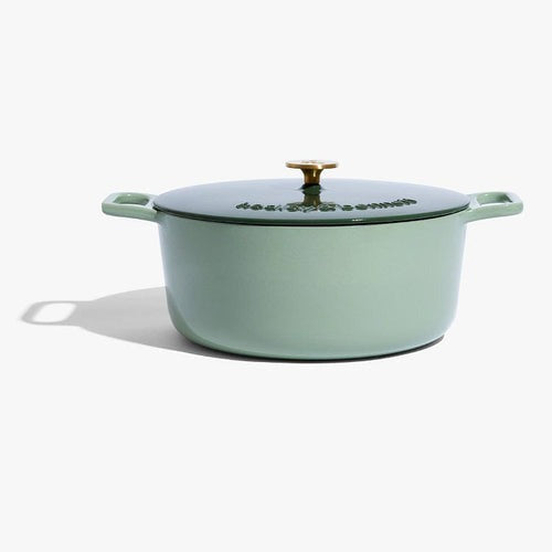 Enameled Cast Iron Dutch Oven + Lid - Shiso Green 6.5qt