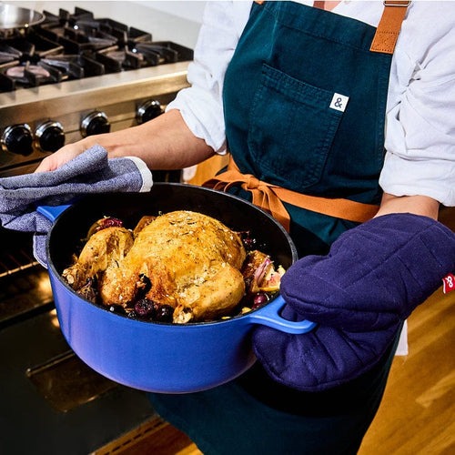 Enameled Cast Iron Dutch Oven + Lid - French Blue 6.5qt