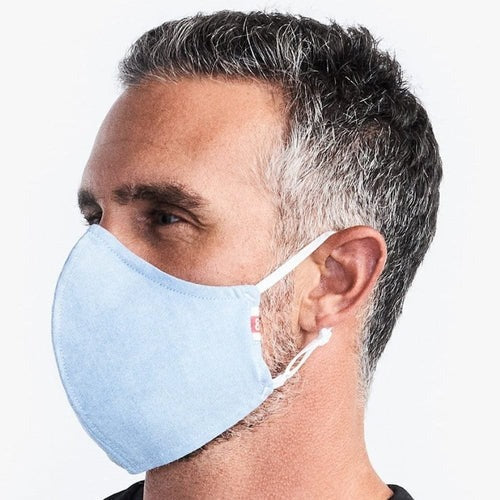 The Wake Up & Fight Mask 3 Pack - Light Blue Oxford