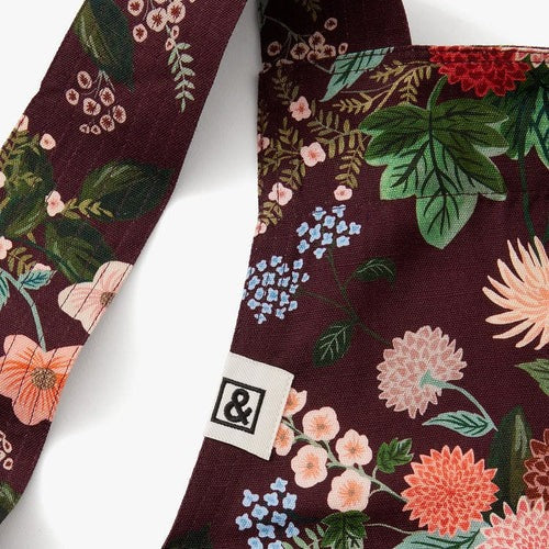 Rifle Paper Co. Burgundy Dahlia Pinafore Apron