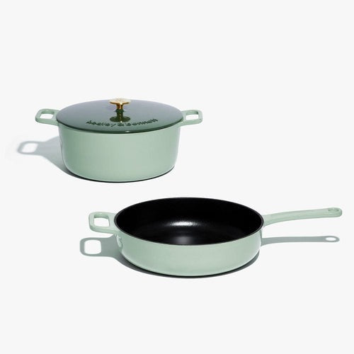 3-Piece Enameled Cast Iron Set - Shiso Green