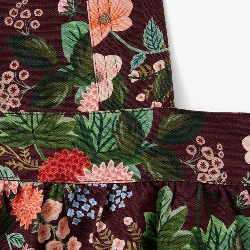 Rifle Paper Co. Burgundy Dahlia Pinafore Apron