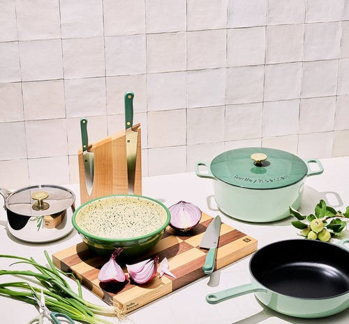 3-Piece Enameled Cast Iron Set - Shiso Green