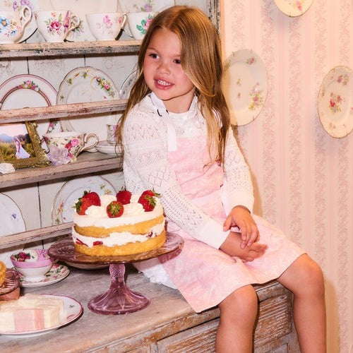 LoveShackFancy x H&B Toscana Toile Perennial Pink Kids Apron