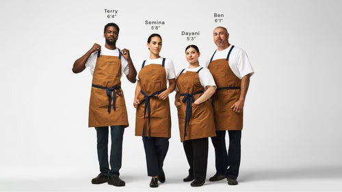 Abalone Black Denim Crossback Apron