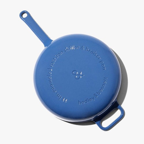 Enameled Cast Iron Skillet Pan - French Blue 11"