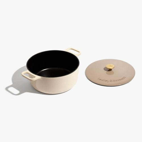 Enameled Cast Iron Dutch Oven + Lid - Enoki White 6.5qt