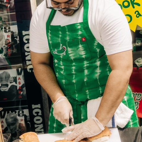 Grillo's Pickles x H&B Tie Dye Essential Apron