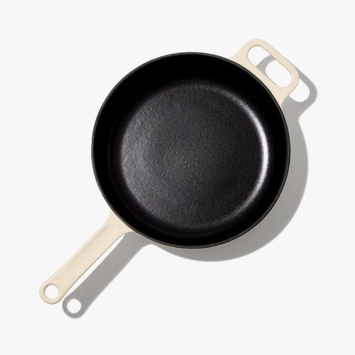 Enameled Cast Iron Skillet Pan - Enoki White 11"