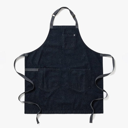 Jack Navy Denim Crossback Apron