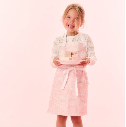 LoveShackFancy x H&B Toscana Toile Perennial Pink Kids Apron