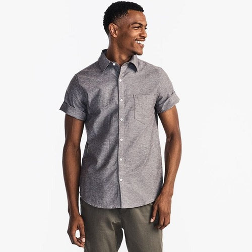 Short Sleeve Work Shirt - Warm Grey