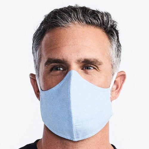 The Wake Up & Fight Mask 3 Pack - Light Blue Oxford