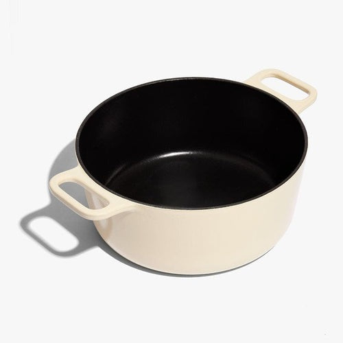 Enameled Cast Iron Dutch Oven + Lid - Enoki White 6.5qt
