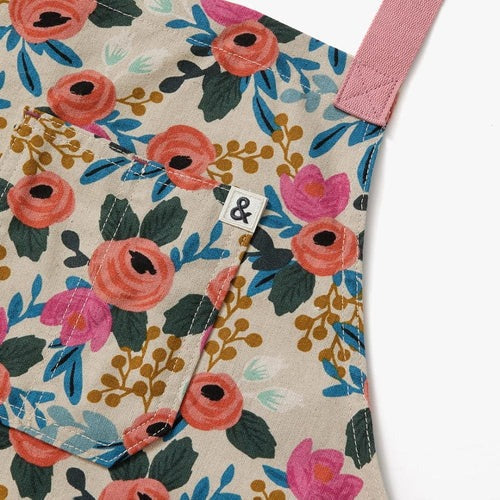 Rifle Paper Co. Rosa Natural Crossback Apron