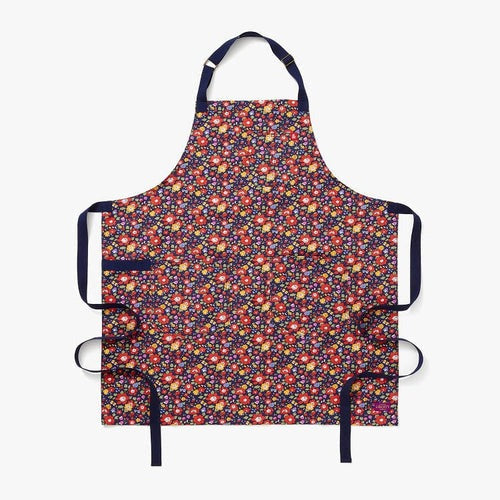 Made with Liberty Fabric Betsy Meadow Navy Essential Apron