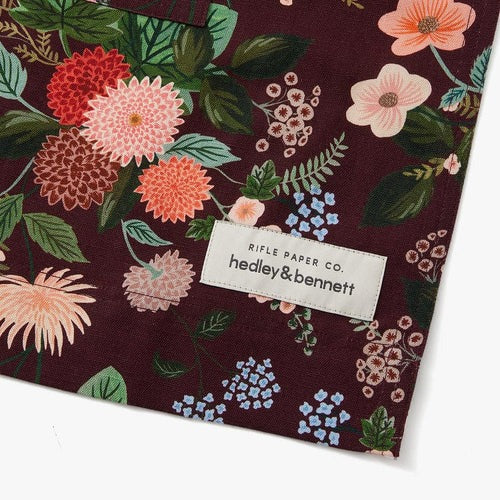 Rifle Paper Co. Burgundy Dahlia Pinafore Apron