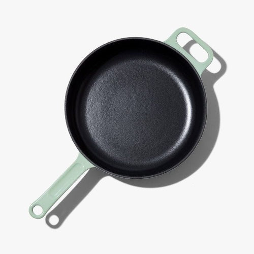 Enameled Cast Iron Skillet Pan - Shiso Green 11"