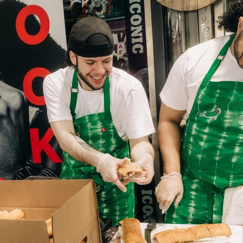Grillo's Pickles x H&B Tie Dye Essential Apron