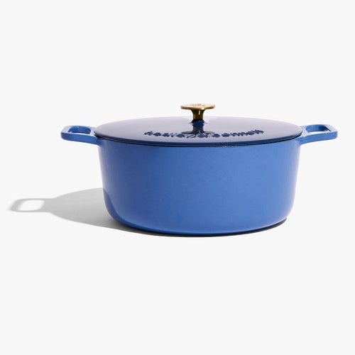 Enameled Cast Iron Dutch Oven + Lid - French Blue 6.5qt