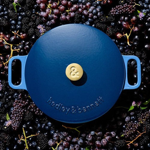 Enameled Cast Iron Dutch Oven + Lid - French Blue 6.5qt