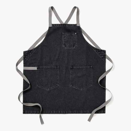 Oyster Gray Denim Essential Apron