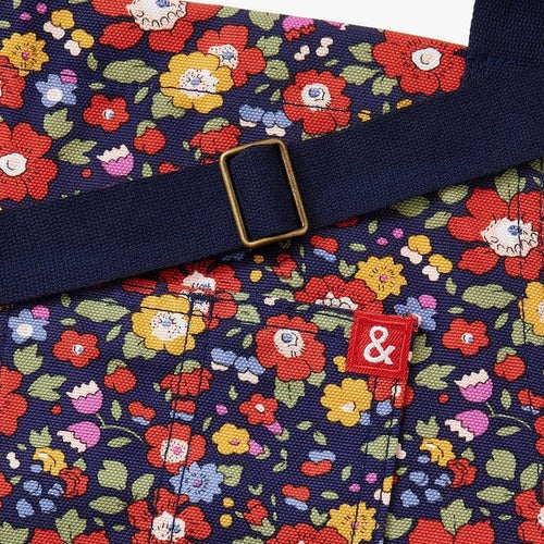 Made with Liberty Fabric Betsy Meadow Navy Essential Apron