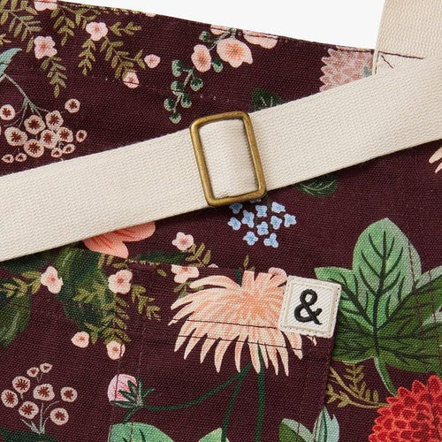 Rifle Paper Co. Burgundy Dahlia Essential Apron