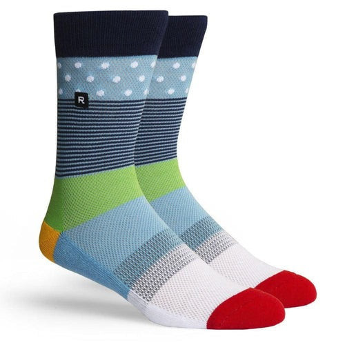 Wake Up and Fight Sock - Blue Stripe