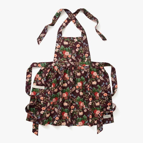 Rifle Paper Co. Burgundy Dahlia Pinafore Apron