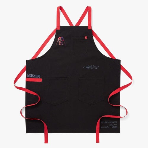 Oyster Gray Denim Crossback Apron
