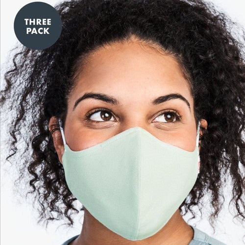 The Wake Up & Fight Mask 3 Pack - Green Oxford
