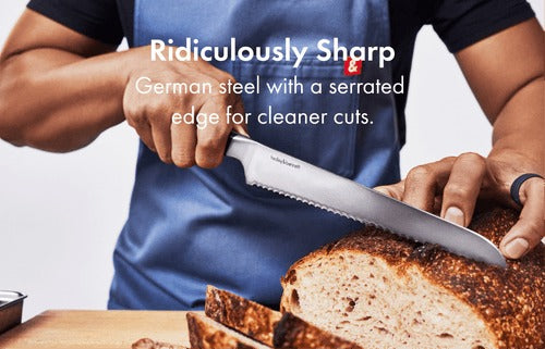 Bread Knife - Caviar Black
