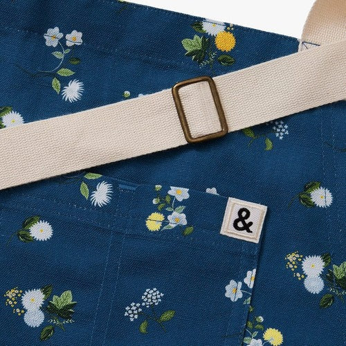 Rifle Paper Co. Sapphire Ditsy Dahlia Essential Apron